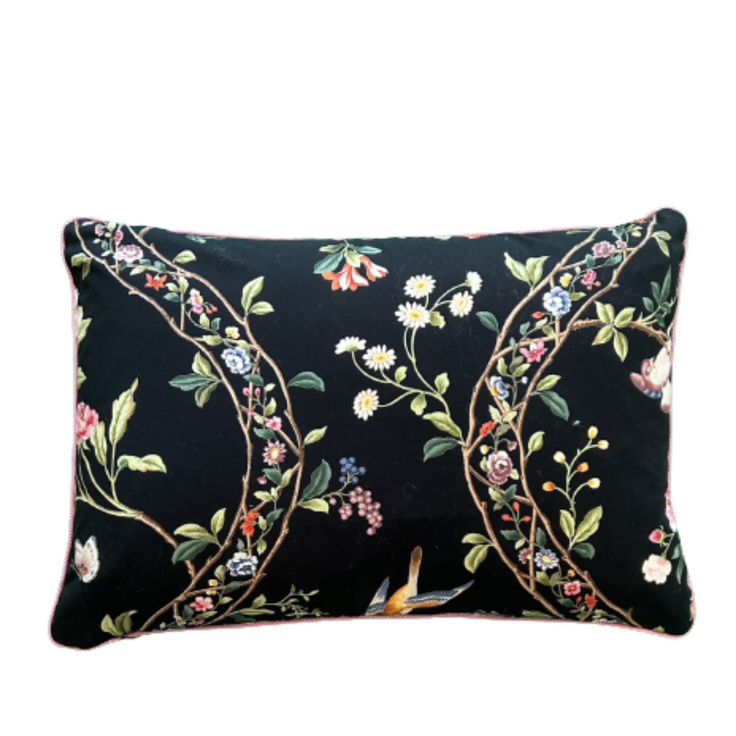 Silk Road Brunschwig Print 15 X 22 Decorative Pillow with Down Feather Insert