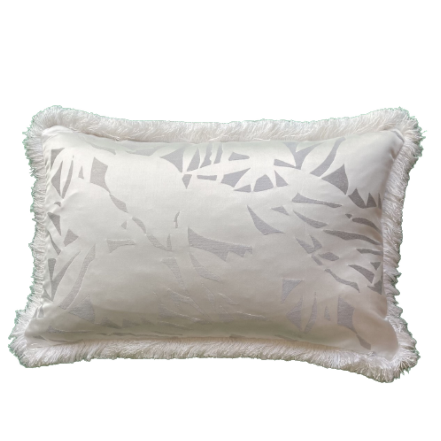 Nights In White Satin Glam 15 X 23 Rectangle Pillow with Down Feather Insert