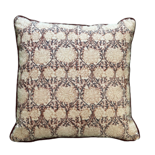 Priya Les Indiennes 20 x 20 Decorative Pillow with Down Feather Insert