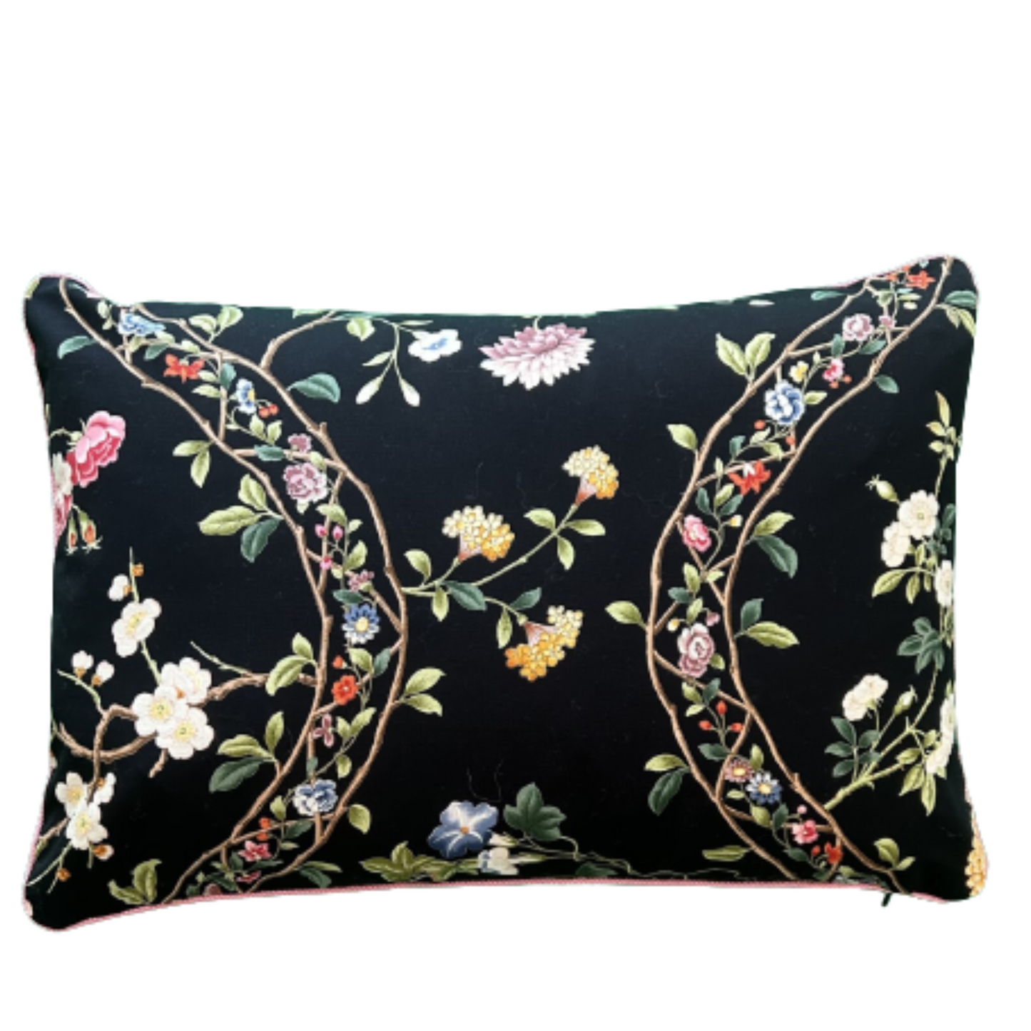 Silk Road Brunschwig Print 15 X 22 Decorative Pillow with Down Feather Insert