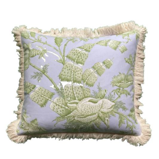 Shell Toile by Brunschwig 16 X 18 Decorative Pillow with Down Feather Insert