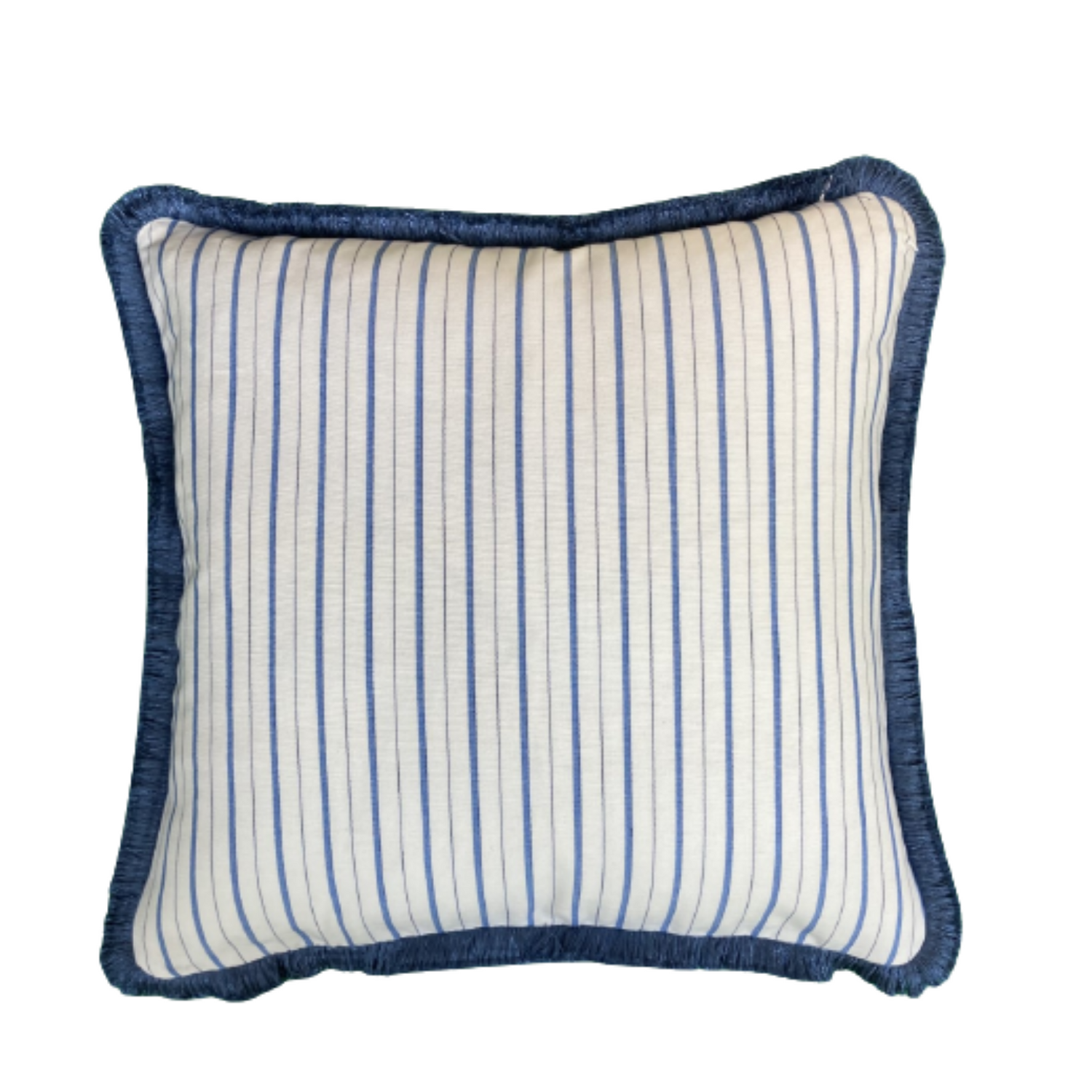 Sanibel Ferns Indigo Blue 20 X 20 Square Decorative Pillow with Down Feather Insert