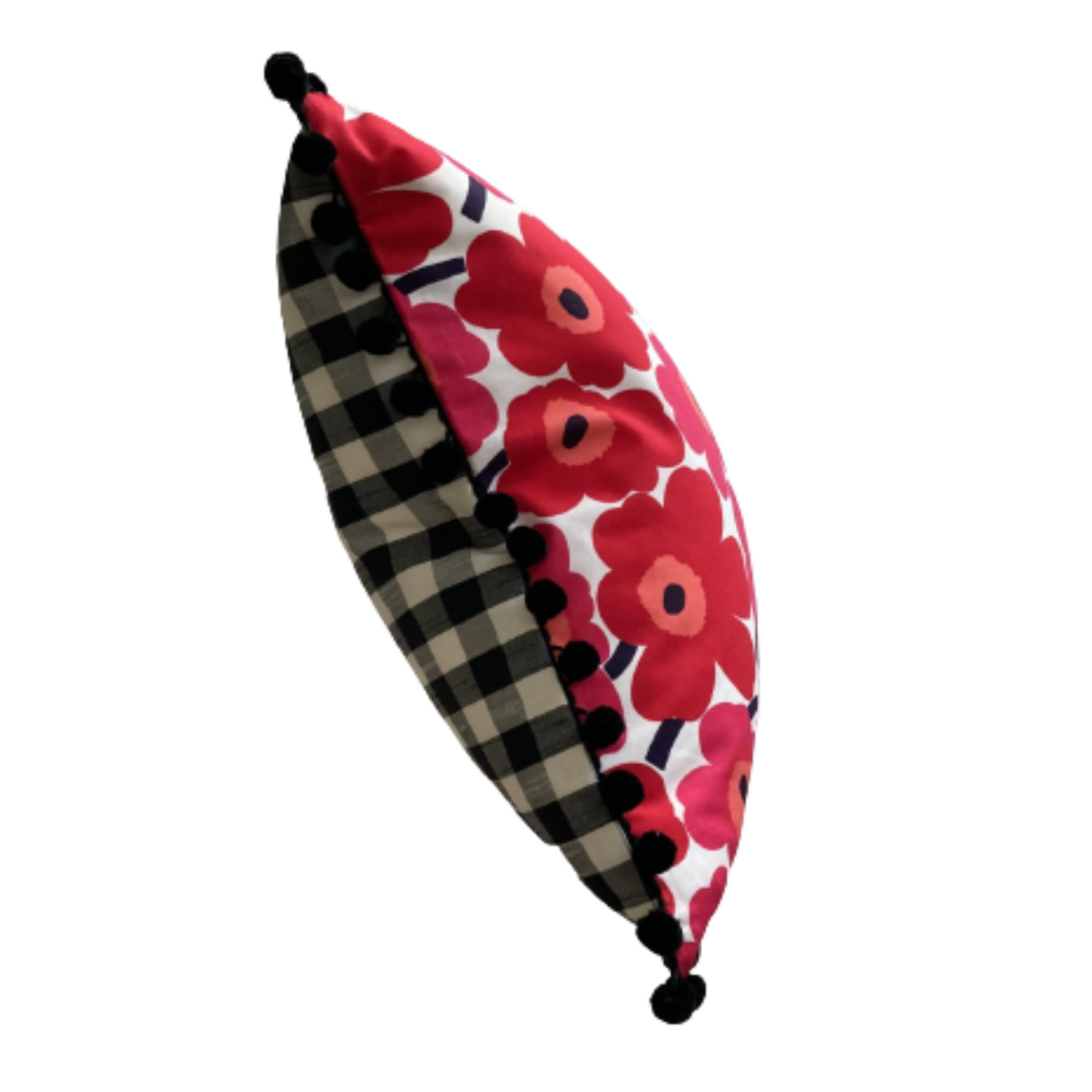 Marimekko Unikko Poppy 18 x 18 Square Decorative Pillow with Down Feather Insert