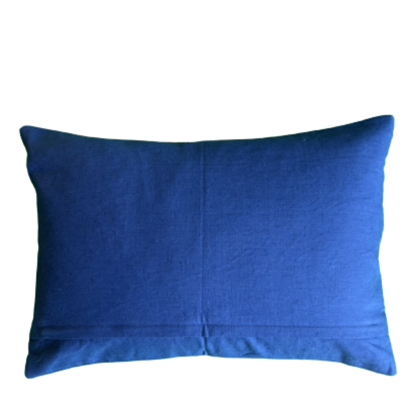 Embroidered John Robshaw Blue Suzani 12 x 18 Rectangle Decorative Pillow with Down Feather Insert