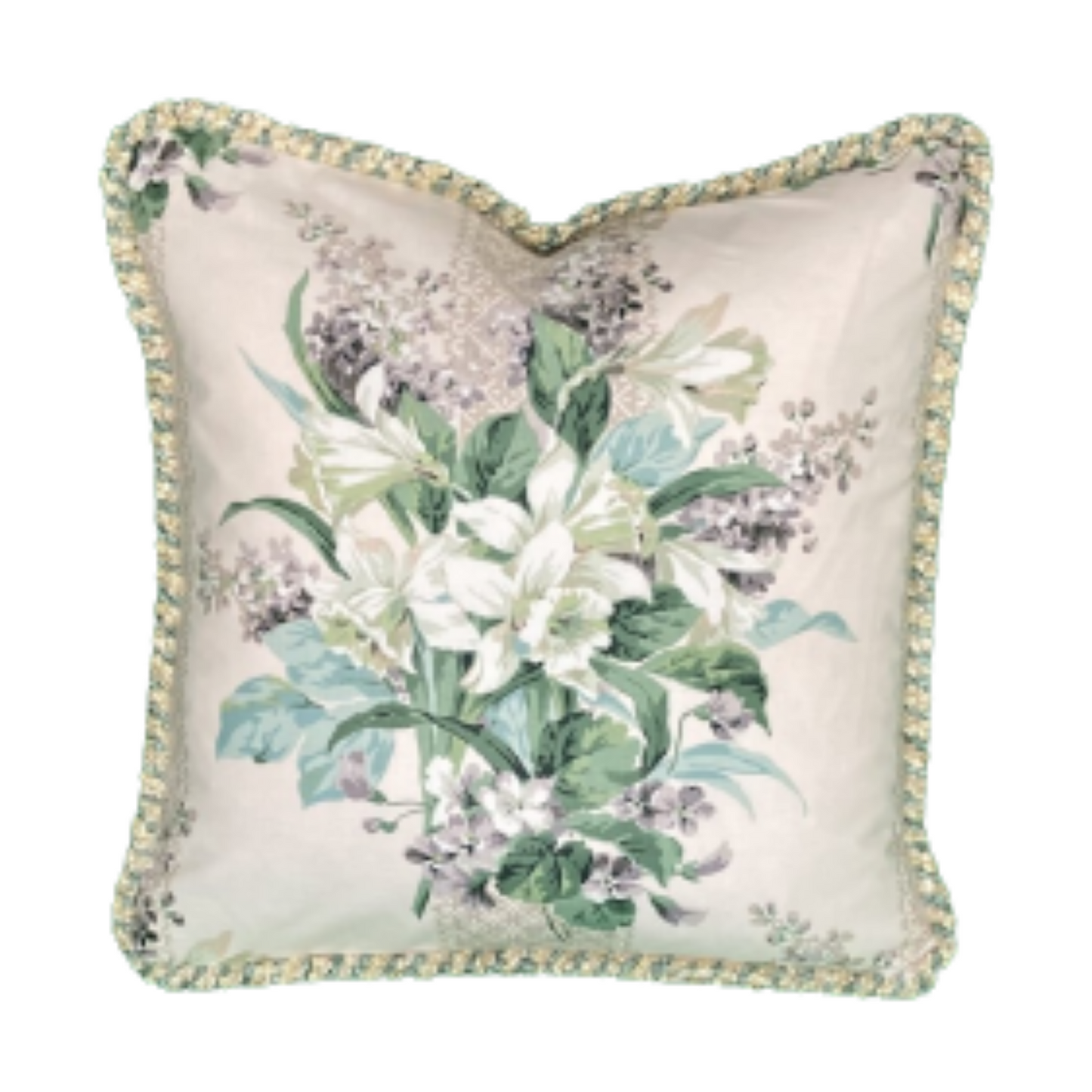 Wildflower Stripe by Jean Monro 16 x 16 Square Decorative Pillow with Down Feather Insert