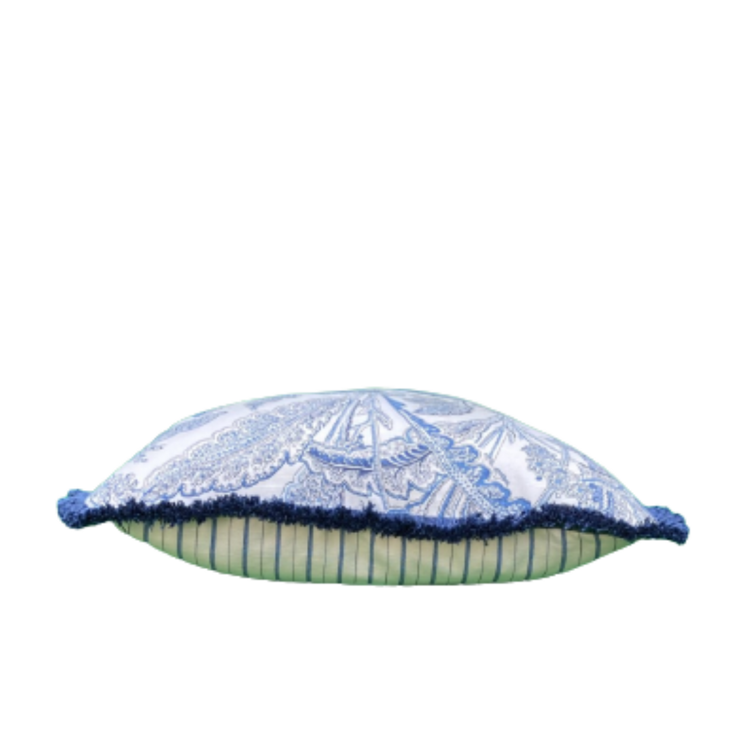 Sanibel Ferns Indigo Blue 20 X 20 Square Decorative Pillow with Down Feather Insert