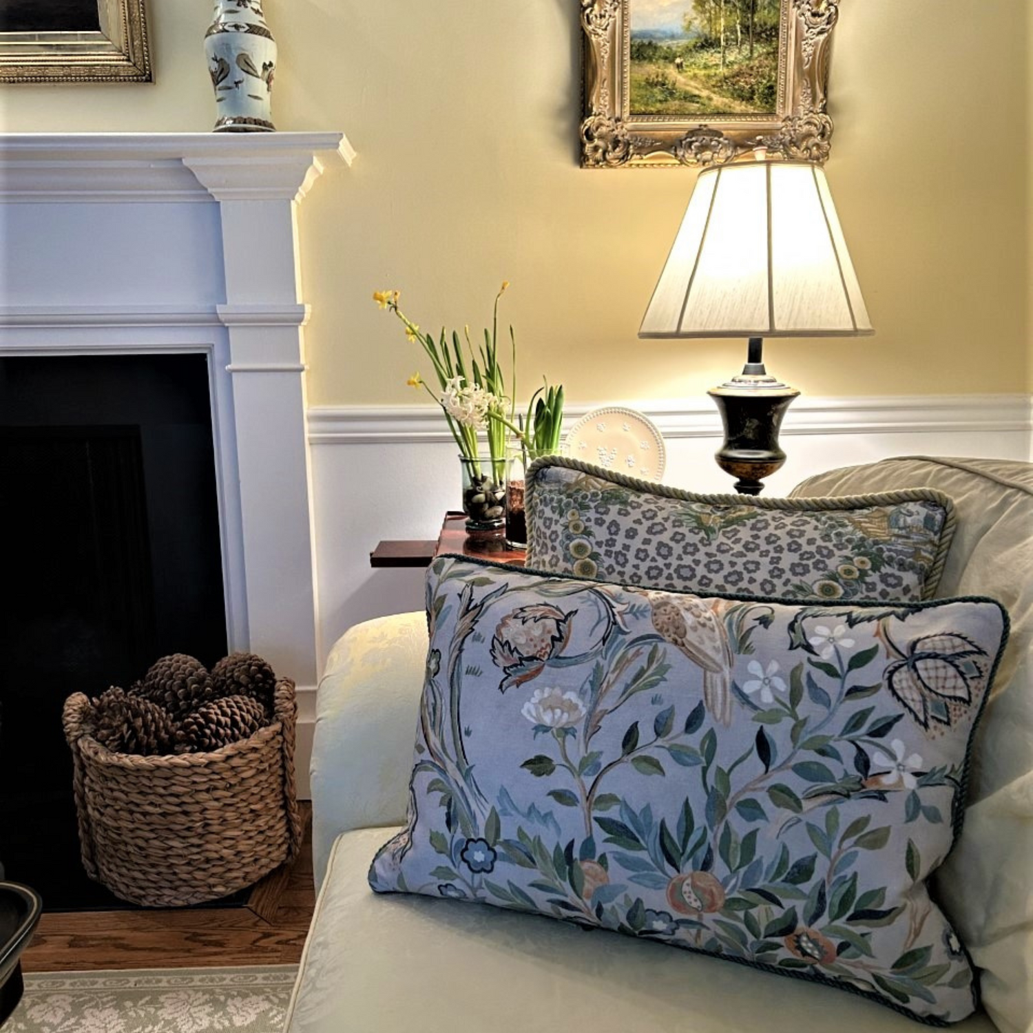 William Morris Melsetter Botanical 14 x 22 Decorative Pillow with Down Feather Insert
