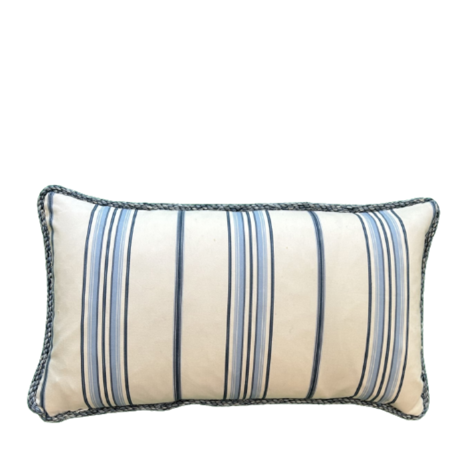 Shells with Blue and White 12 x 20 Decorative Pillow with Down Feather Insert