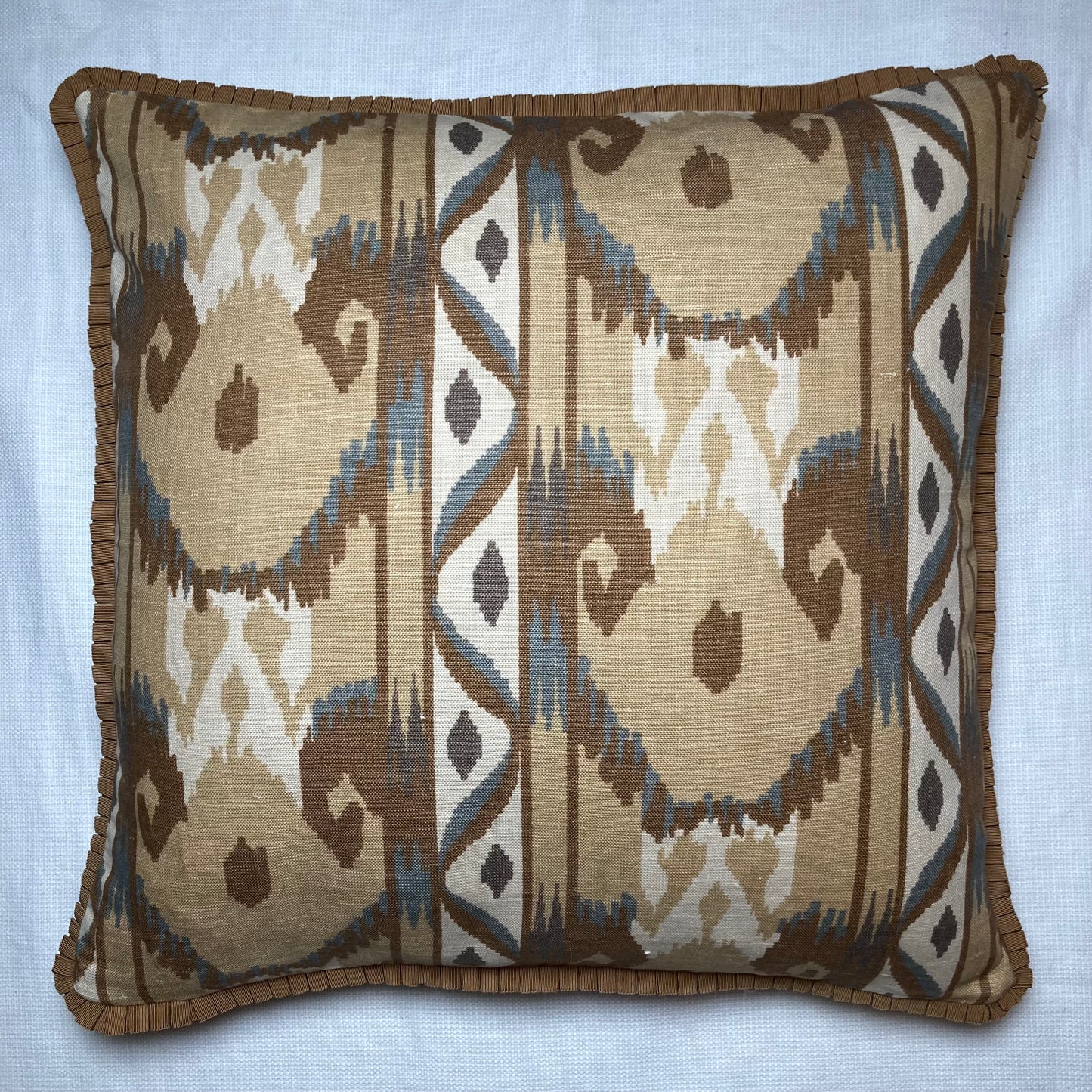 Middle Eastern Tribal Motif 21 x 21 Square Designer Pillow Front with Down Feather Insert
