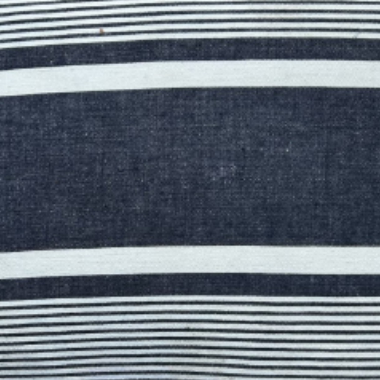 Antique Charcoal Blue Ticking Stripe 14x18 Decorative Pillow with Down Feather Insert