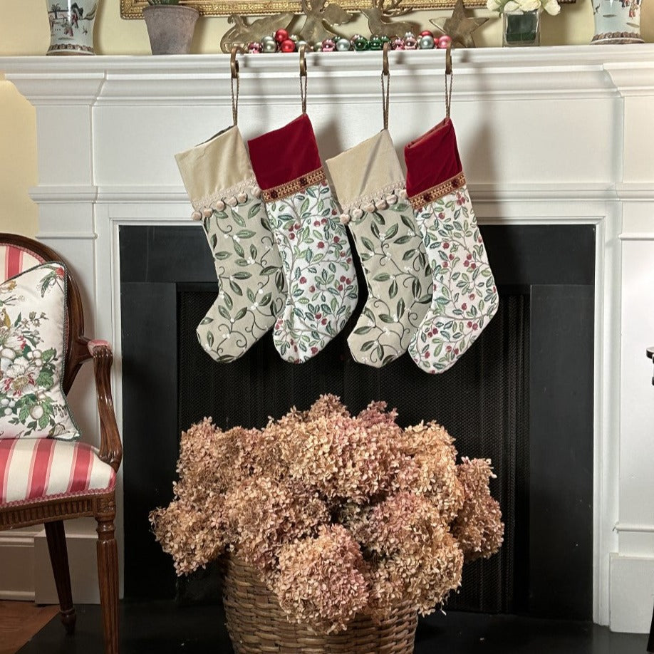 Christmas Stockings Upcycled from Designer Remnants - Your Choice of Print