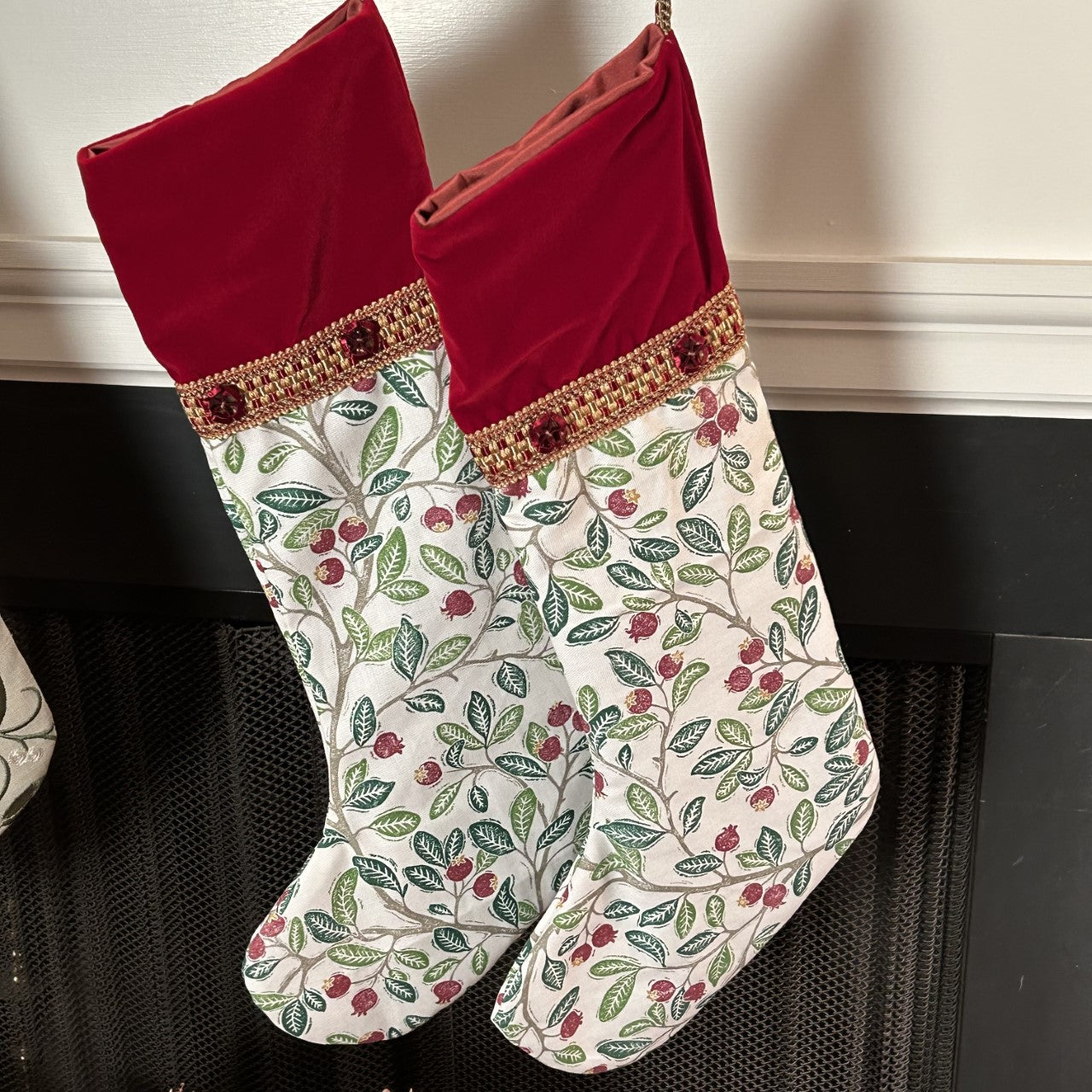 Christmas Stockings Upcycled from Designer Remnants - Your Choice of Print
